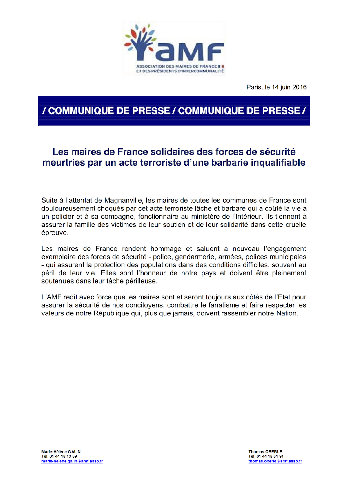 Communiqué de presse : Site officiel de la mairie de Gommecourt Clachaloze
